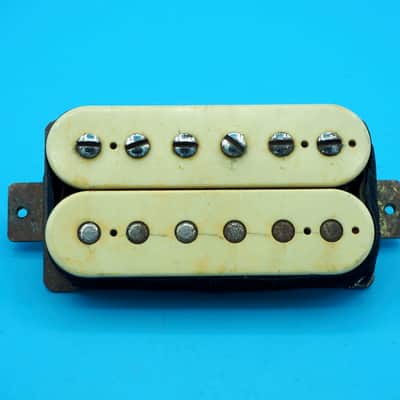 1970s Dimarzio PAF Vintage Humbucker Electric Guitar Pickup Double Cream Bobbin, Square Legs image 2