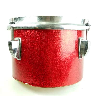 Ludwig Bongo Drums 5.5x8"Red Sparkle Set Vintage 60s/80s 3ply/6ply Super Classic image 4