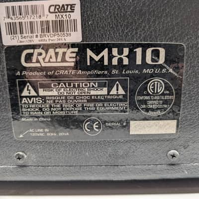 Crate MX10 Guitar Amplifier Combo Practice Amp Solid State Electric Guitar Amp image 4