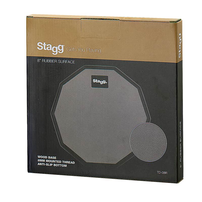 Stagg Rubber Practice Pad - 8" Grey image 1