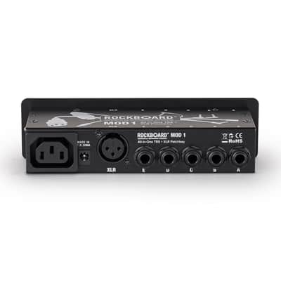 Rockboard MOD1 V2 5xTRS 1xXLR Pedalboard Patchbay + IEC Power Patch Cable image 9