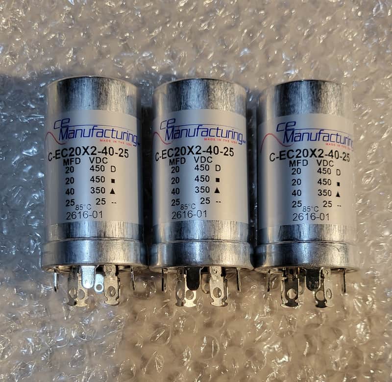 New 20/20/40/25 µF Electrostatic Capacitors for Vintage Tube Ampliers