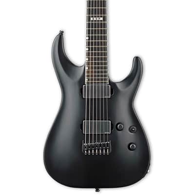 ESP E-II HORIZON NT- B HIPSHOT 7-String Electric Guitar - Black Satin image 1