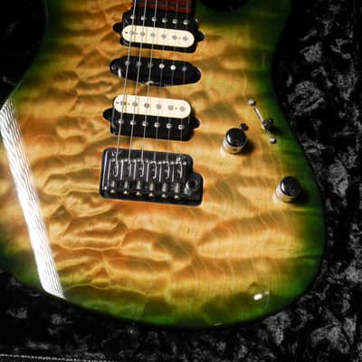 Suhr Custom modern 2016 - Faded Trans Green Burst image 13