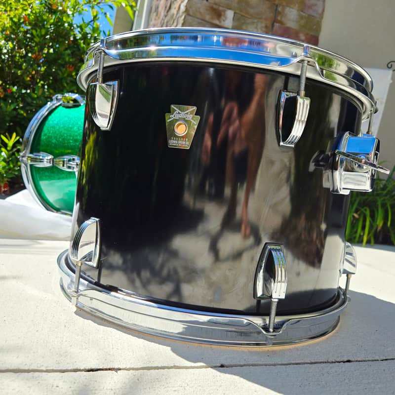 Ludwig Classic Maple 10x14" Rack Tom - 1996- Black Cortex image 1