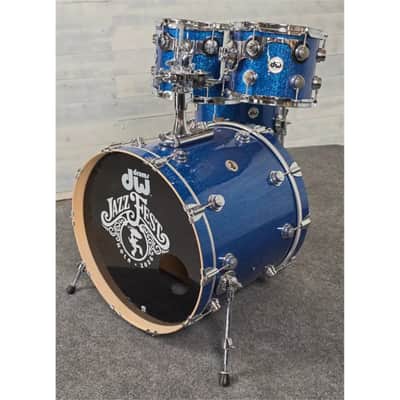 Used DW Collectors VLT 333 Maple 6pc Drum Set Blue Glass - Very Good image 2