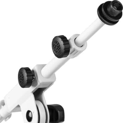 Shure by Gator SH-TRIPODSTANDTBM Tripod Boom Microphone Stand, White image 7