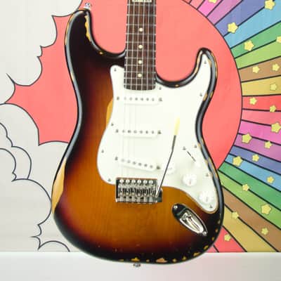 Used ESP LTD ST-203 Electric Guitar, Rosewood Fretboard, Distressed 3-Tone Sunburst image 2