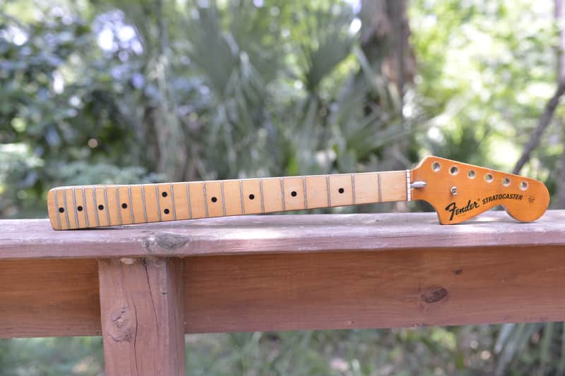 1972 Vintage Fender Stratocaster 3-Bolt NECK Maple Original Frets 1970's Strat Guitar image 1