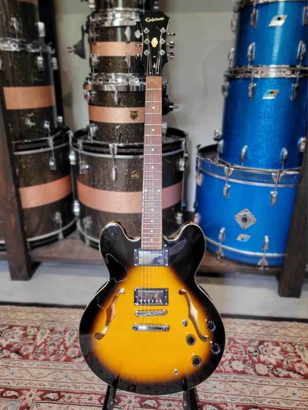 Epiphone The Dot Semi-Hollow Body Electric Guitar W/ Hard Case - 2007 - Vintage Sunburst (C013-G11) image 1