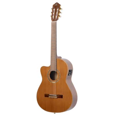 Ortega RCE159MN-L Performer Series Solid Cedar Top Mahogany Neck Cutaway Nylon 6-String Classical Acoustic-Electric Guitar w/Gig Bag For Left Hand Player image 2