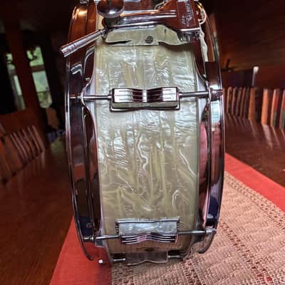 Ludwig Jazz fest 1966 - Pearl white P87 throw off E/C image 14
