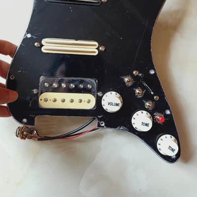 HSS Strat Style Guitar Dual Rail Pickups Guitar Prewired Loaded Pickguard image 2