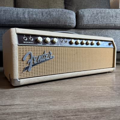Pre-CBS 1962 Fender Bandmaster Amp 6G7-A Blonde Brown Face Beige Grille Cloth image 2