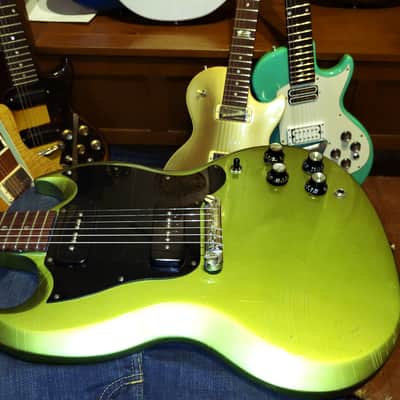 Gibson  Melody Maker SG 1966 Candy Outrageous Finish Poison Apple Green/ Aged Inverness Green Relic Aged Reliced image 2