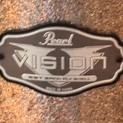 Pearl Vision 10 x 8" Rack Tom SST Birch Ply Shell Silver Sparkle Wrap image 2