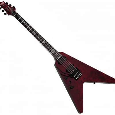 Schecter V-1 Floyd Rose Apocalypse Red Reign Left-handed image 2