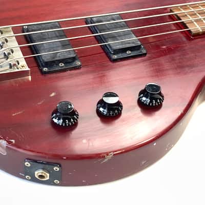 Greco TVB-65 c.1980s 32" Medium Scale Bass Guitar Mahogany w/Soft Case image 3