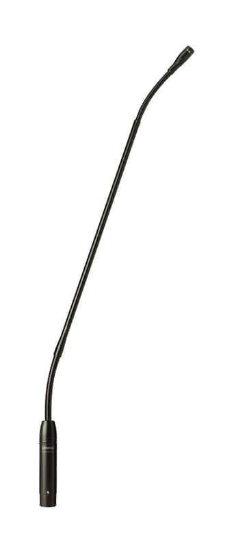 Shure MX418D/C Cardioid Condenser Microphone, 18" Gooseneck, Includes Desktop Base with 10' Cable, Logic Functions, Programmable Switch, LED Indicator, Snap-Fit Foam Windscreen image 1