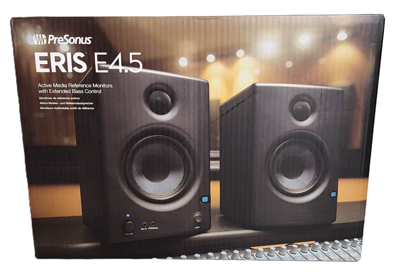 PreSonus Eris E4.5 Studio Monitors 2-Way Powered 4.5" Active Media - New in Box image 1
