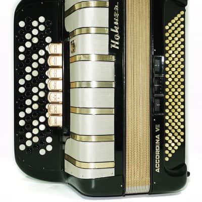 Vintage Hohner Accordina VII C Griff Button Accordion 120 Bass, made in Germany, with New Straps, Original Accordeone de Botones, 2671 image 6