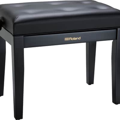 Roland RPB300 Satin Black Adjustable Piano Stool with Button Top image 1