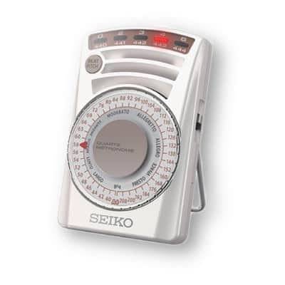 Seiko SQ60W Quartz Metronome Black Dial-style WHITE