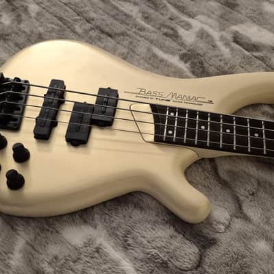 TUNE Bass Maniac TB-02PJ - 1988 - MIJ - Vintage White - 4-String - Active - Made in Japan image 5