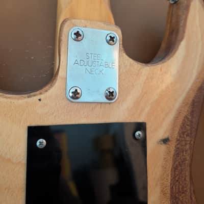 1970s Epiphone ET-280 Short Scale Bass MIJ Matsumoku - Natural Stripped / Select by EMG Modded (As-Is Seized Truss Rod / Wiring Project) image 19