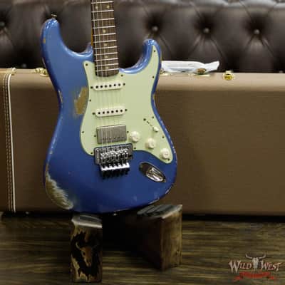 Fender Custom Shop 1962 Stratocaster HSS Floyd Rose Heavy Relic Lake Placid Blue image 13