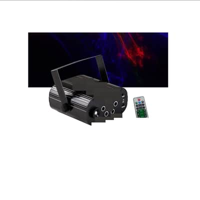4 Lens RGRB Hypnotic Aurora Laser Effect Mixed Blue LED Background Projector Light Remote Music Auto for DJ Party Show Home Gig Stage Lighting image 1