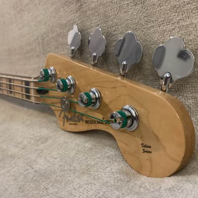 2015 Fender Deluxe Series Precision Bass FSR Sea Foam Pearl Finish Special Edition PJ MIM Mexico image 5