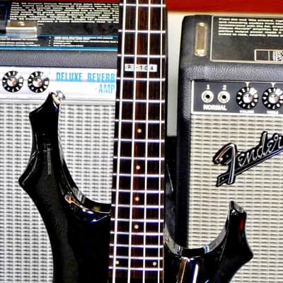 2012 ESP LTD F-104 Electric Bass! Humbuckers! 24 Frets! Gloss Black! VERY NICE!!! image 3
