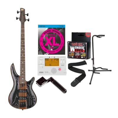 Ibanez Premium SR1300SB Bass Guitar (Magic Wave Low Gloss) with Tuner, Stand And Accessory Bundle image 1