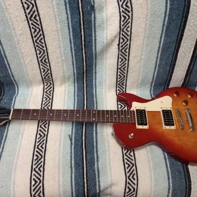 Upgraded Cort CR100 Classic Rock LP HH - Cherry Red Sunburst image 1