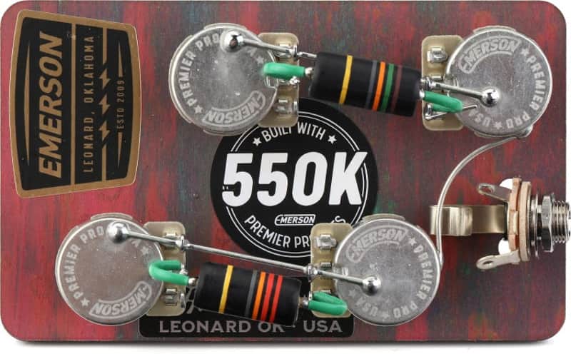 Emerson Custom 550K Series Prewired Kit for Gibson Les Paul - Long Shaft image 1
