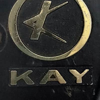 Kay Headstock Badge / Logo 1960's Brass/Black image 1