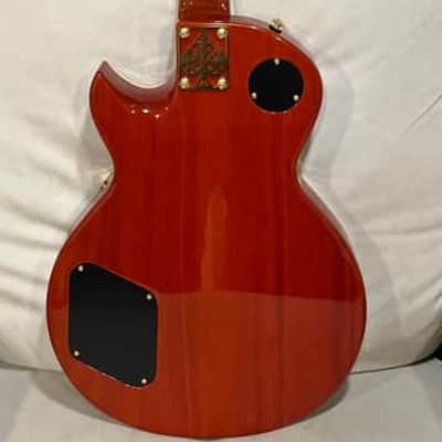 Warmoth Modern Tiltback Hombre Neck FLAME MAPLE SUNSET ORANGE GLOSS image 16