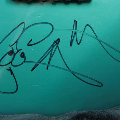 Guitars R Us Strat 1995 Ocean Turquoise - lefty - built for and signed by CoCo Montoya image 4