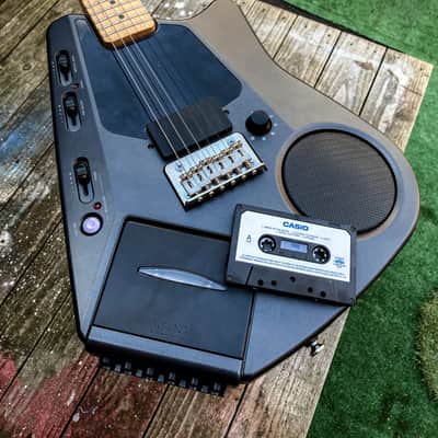 Japan Casio Fujigen EG5 1984 grey Guitar with a cassette player image 8