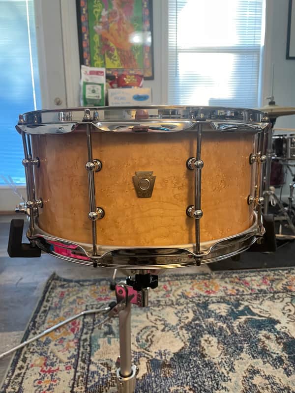 Ludwig LS403 Classic Maple Aged Exotic 6.5x14" 10-Lug Snare Drum image 1
