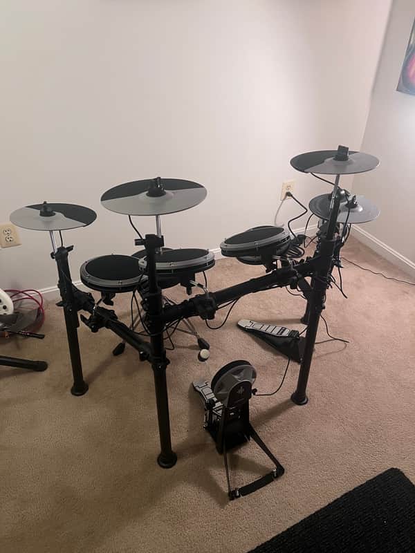 Donner DED-200X Electronic Drum Set, Electric Drum Kit with Quiet Mesh Drum Pads, 2 Cymbals w/Choke, 31 Kits and 450+ Sounds, Throne, Headphones, Sticks, USB MIDI, Melodics Lessons (5 Pads, 4 Cymbals) image 1