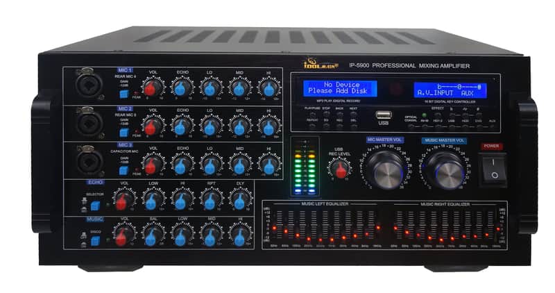 IDOLmain IP-5900 Professional 6000W Karaoke Mixing Amplifier/w Echo & Delay Control, Optical/HDMI image 1