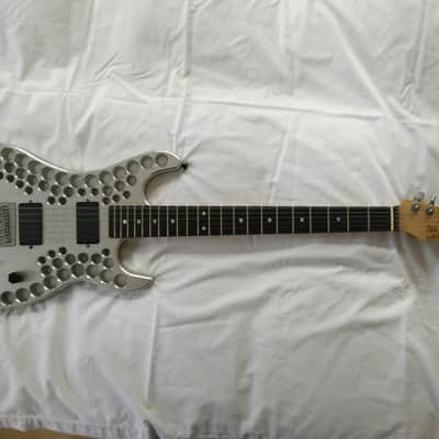 Abel Axe Strat-type body with holes  1994 - 1996 Silver image 1