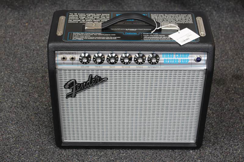 Fender '68 Custom Pro Vibro Champ Reverb 5-Watt 1x10" Guitar Combo 2021 - Present - Black image 1