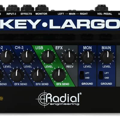 Radial Key-Largo Keyboard Mixer with Balanced DI Outs  Bundle with Radial R15DC-US Radial and Tonebone 15VDC Power Supply image 3