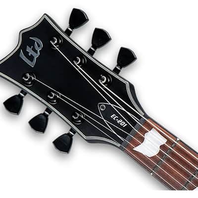 ESP LTD EC-201 Left Handed Electric Guitar - Black Satin image 4