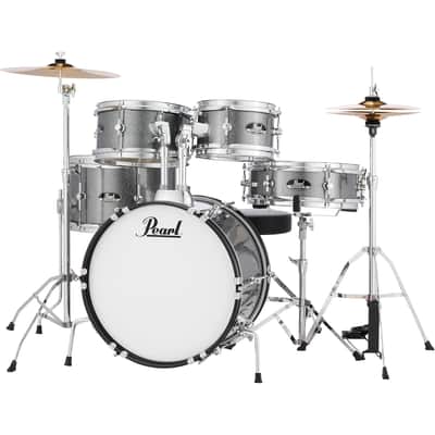 Pearl RSJ465CC31 RoadShow JUNIOR Series 5-Piece Kit W/ Hardware & Cymbals-#31 Jet Black image 4