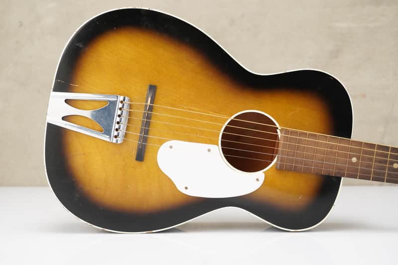60s Fender F-70-B Uni-Bar Parlor Acoustic Slide Guitar F-1000 w/Soft Case #55890 image 1