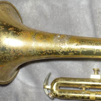 Vintage Silvertone Cornet 1968 - 1969 made in Elkhart Indiana Vincent Bach Corp 7-c Mouthpiece FOR PARTS OR REPAIR image 13